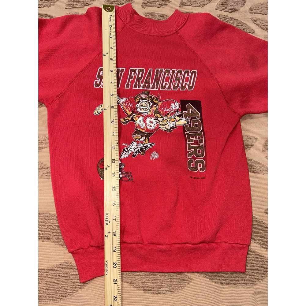 Vtg 1990's San Francisco 49ers Sweatshirt L Jack Davis‎ Graphic Cartoon YOUTH - Picture 7 of 7
